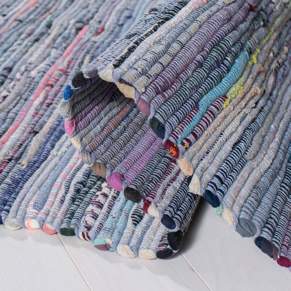 Rag Rug RAR121 Hand Woven Indoor Accent Rug - 2'6"x4' - Purple/Multi - Safavieh