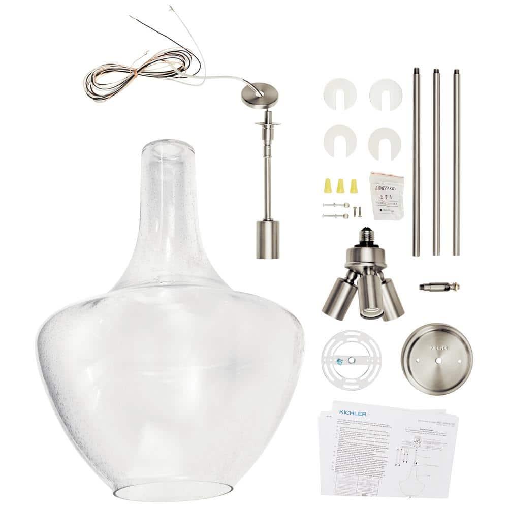 Kichler Lighting Everly 3 - Light Pendant in  Brushed Nickel