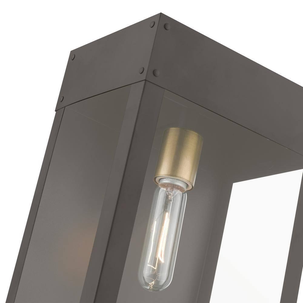 Livex Lighting Barrett 1 - Light Wall Light in  Bronze/Antique Brass