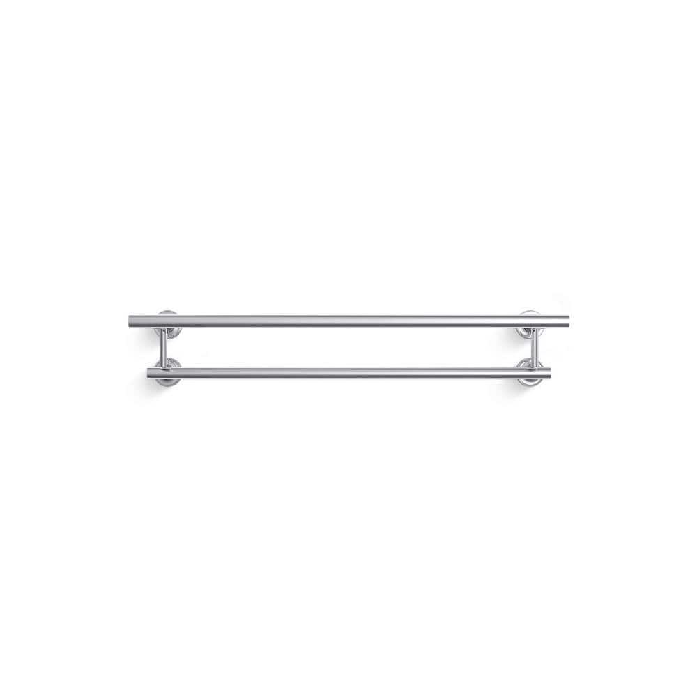 Purist® 24" Hotelier Metal Wall-Mount Bathroom Shelf, Towel Holder