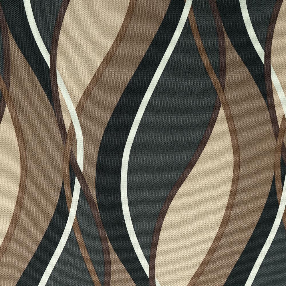 48"x95" No. 918 Semi-Sheer Intersect Ogee Wave Print Grommet Curtain Panel Charcoal Gray: Modern Light Filtering Curtain Panels