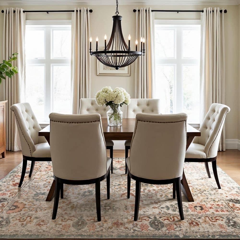 Lenore Vintage Floral 10 ft. x 14 ft. Beige Living Room/Bedroom/Dining Room Area Rug