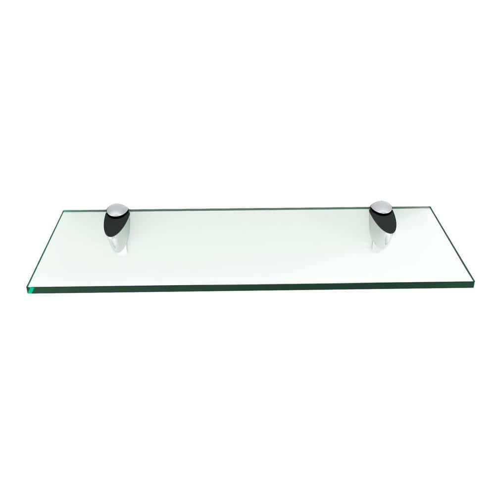 Latitude Run® Glass Accent Shelf with Adjustable Shelves
