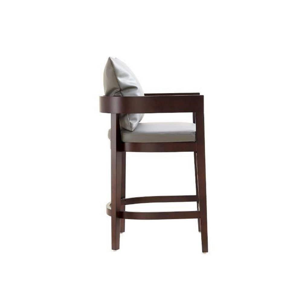 Ritz Beech Wood Counter Height Barstool Gray - Manhattan Comfort