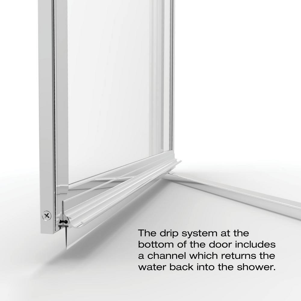 Basco Sopora 24.5" x 67" Pivot Framed Shower Door SOPN00A2467RNSV