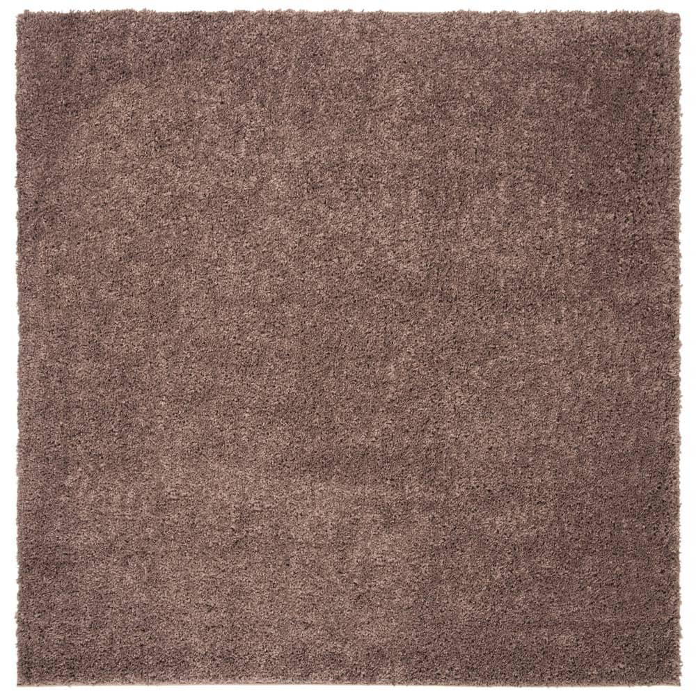 August Shag 900 AUG900 Power Loomed Indoor Area Rug - Taupe - 5'3"x5'3" - Safavieh