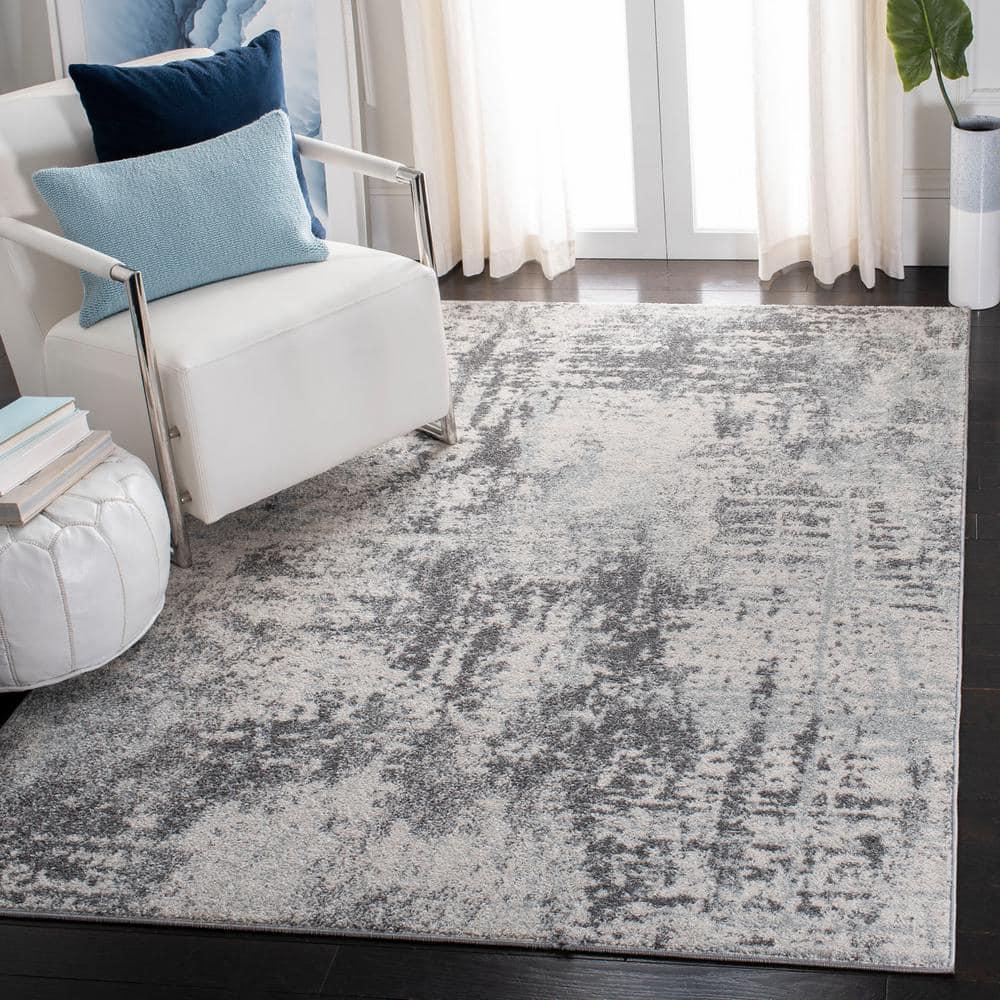 Tulum TUL232 Power Loomed Area Rug - Ivory/Charcoal - 4'x6' - Safavieh.