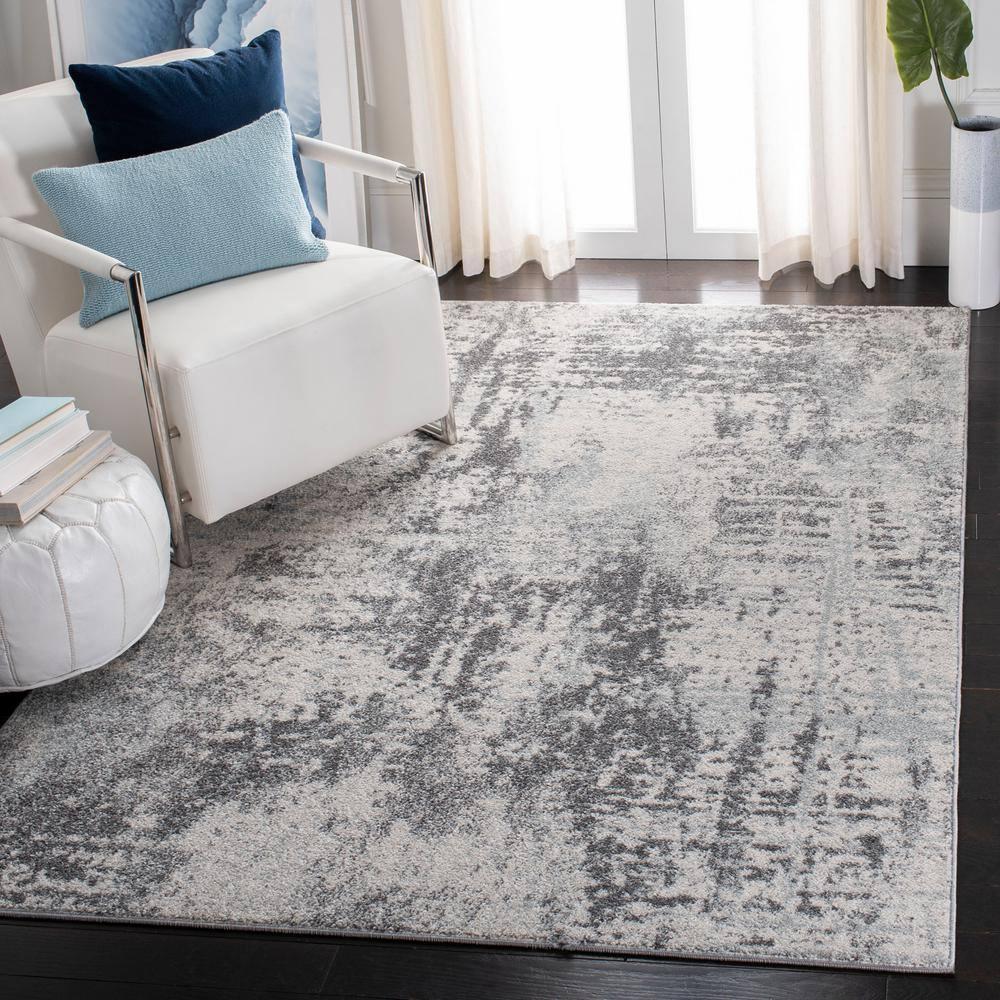 Tulum TUL232 Power Loomed Area Rug - Ivory/Charcoal - 8'x10' - Safavieh.