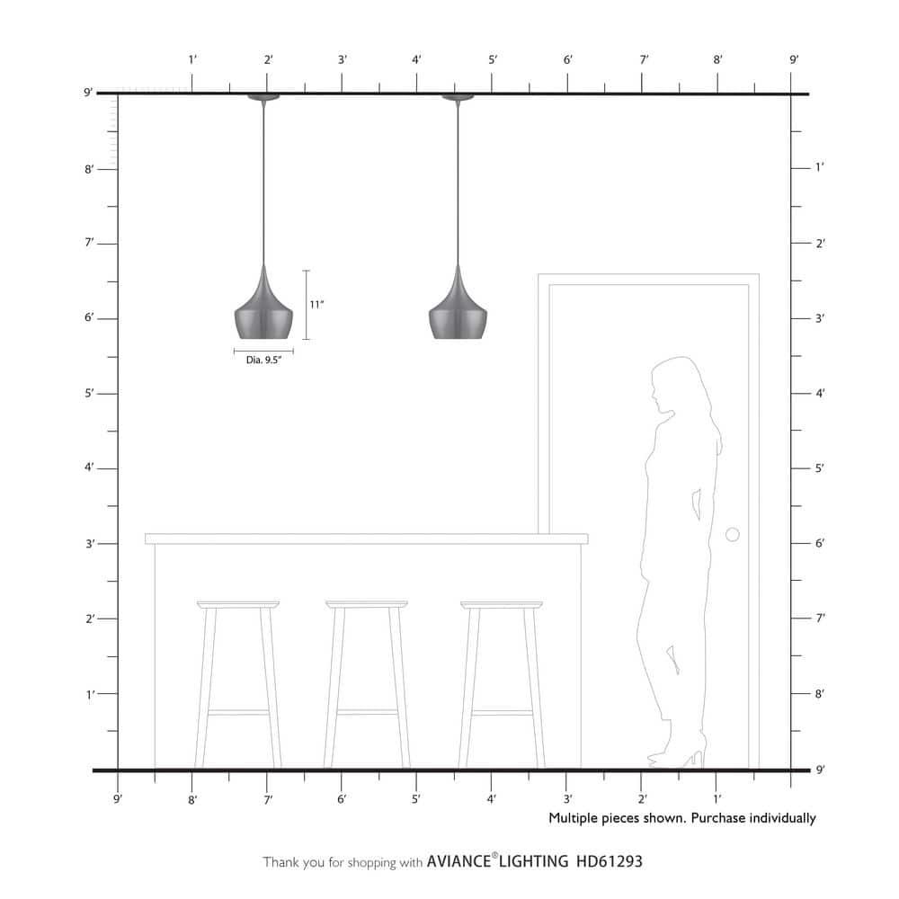 Schultz Single Light Metal Dimmable Pendant