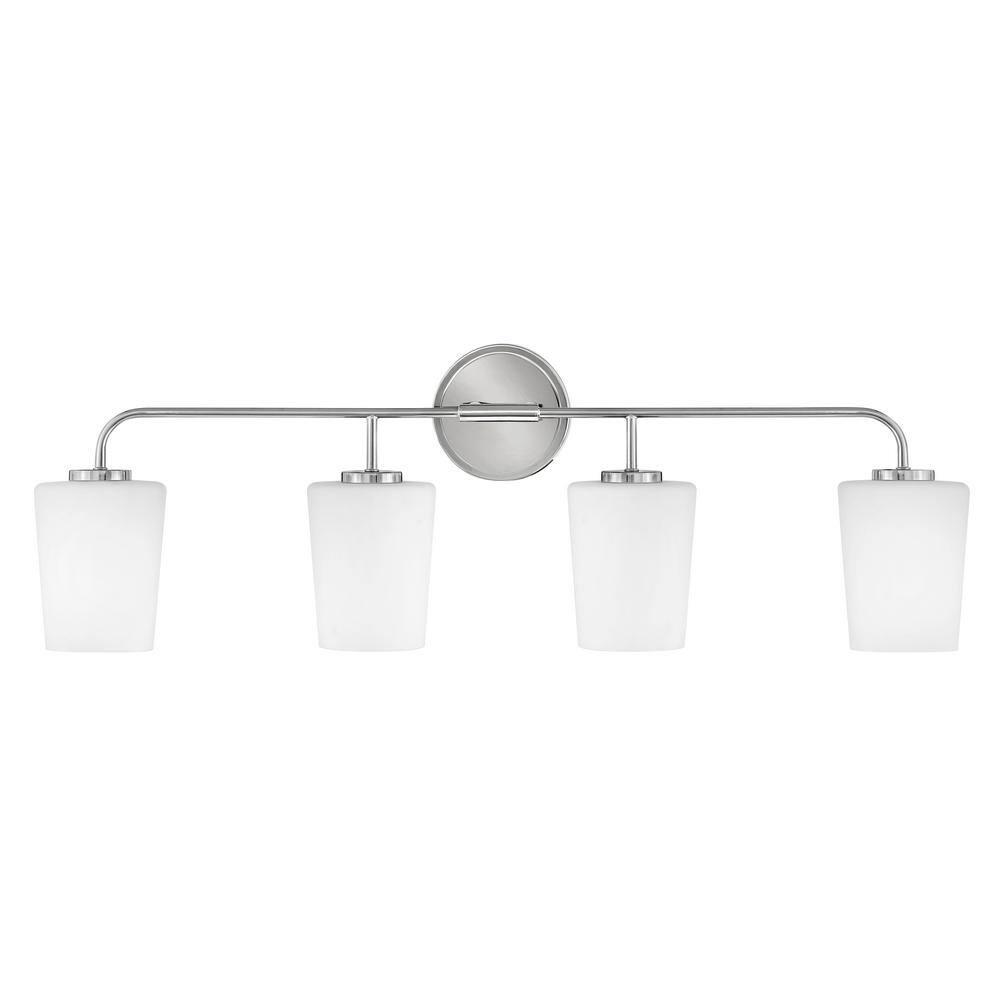 Fitz 4 Light Frosted Dimmable Vanity Light