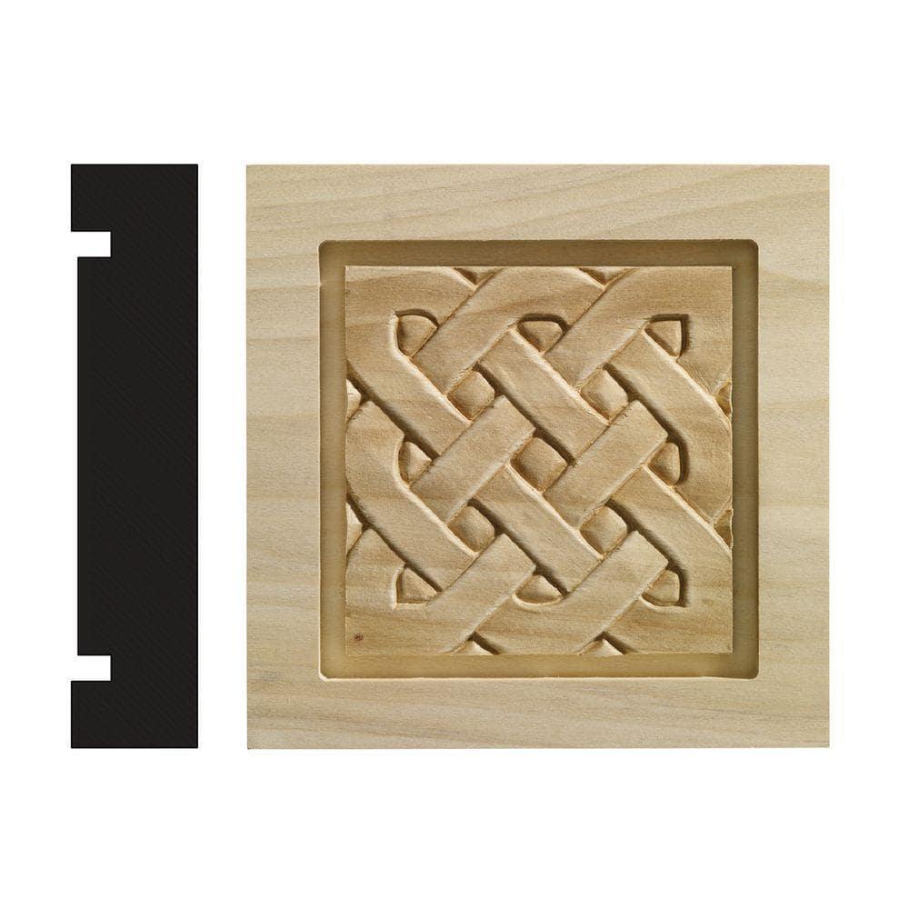 Ornamental Mouldings 5.5'' H x 5.5'' W x 1.19'' D Wood Rosette Applique