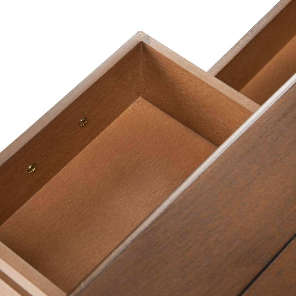 Primrose 3 Drawer Console Table - Brown - Safavieh