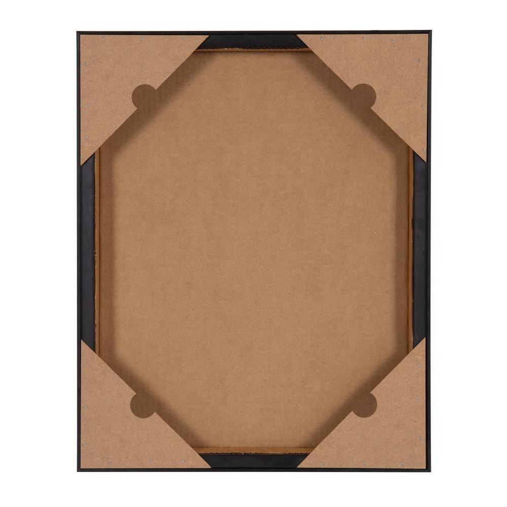 Black and White Highland Cow Canvas Print with Natural Wood Frame