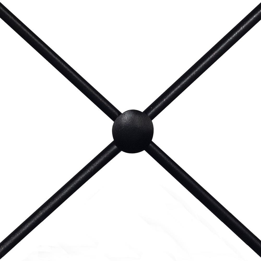 Hillsdale Furniture Williamsburg Geometric Design Metal King Bed, Black Sparkle