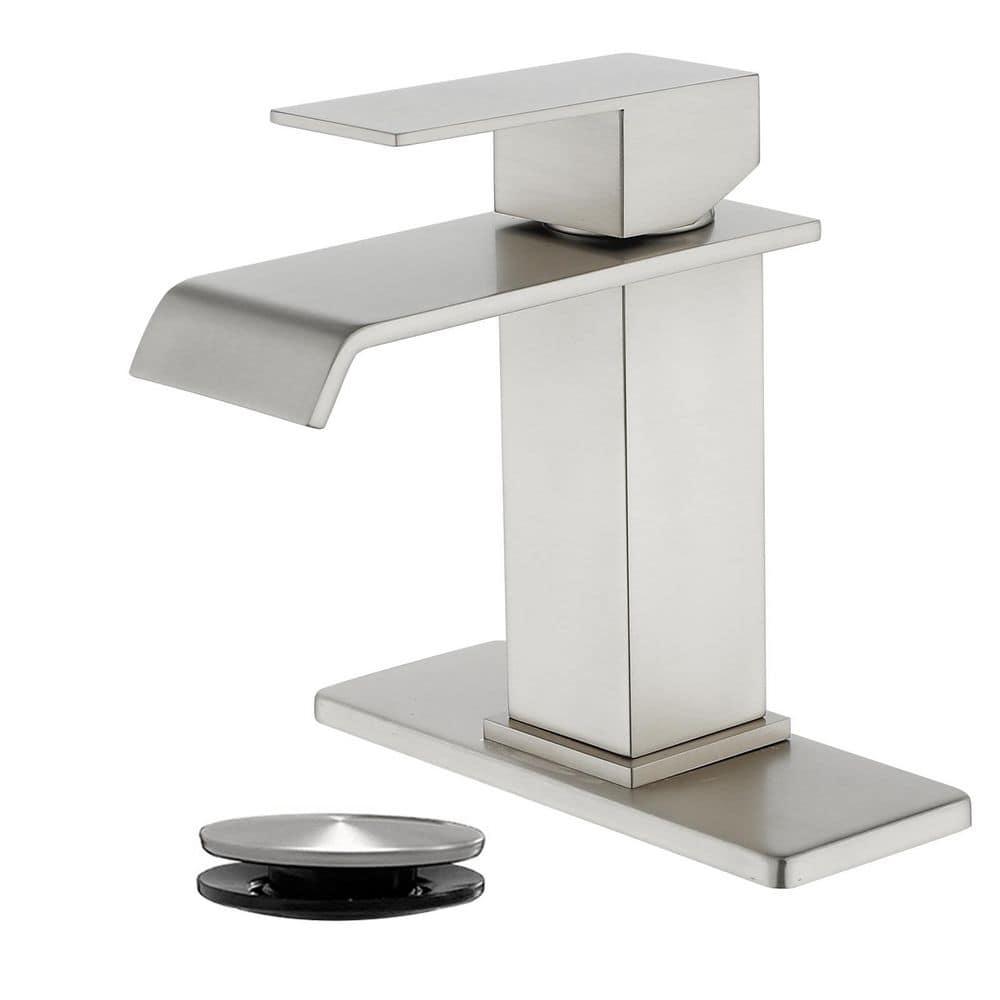 1 Single-handle Bathroom Faucet with Drain Assembly