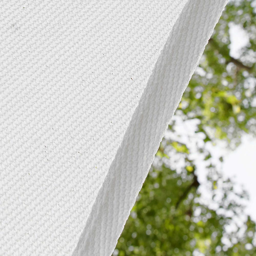 Amgo Toldo para Exteriores con Forma de Triángulo Blanco de 16' x 16', Toldo UPF50+ AGTAPT8, 95% Bloqueo UV, Permeable Al Agua y Al Aire, Estándar Comercial Resistente (Hacemos Tamaños Personalizados)