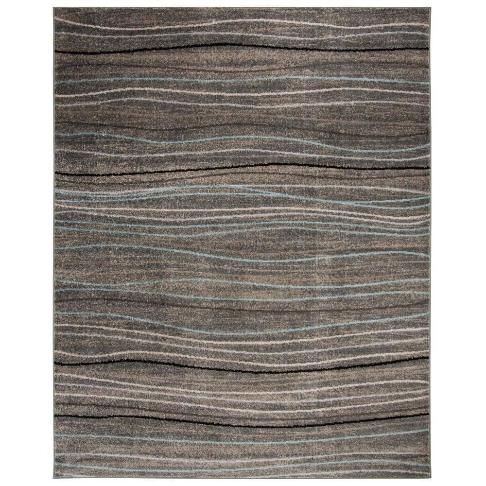 Amsterdam AMS111 Power Loomed Indoor Area Rug - Silver/Beige - 6'7"x9'2" - Safavieh