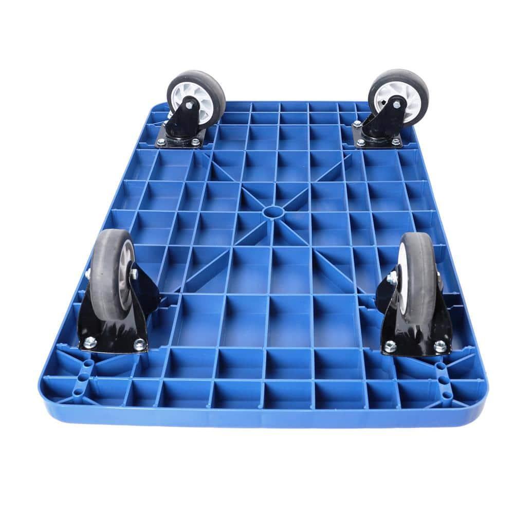 Push Cart Dolly 660 lbs. Capacity Platform Truck Foldable Platform Cart Upgraded Heavy Duty Moving Cart with PU Wheels for Home Garden Warehouse Garage Workshops