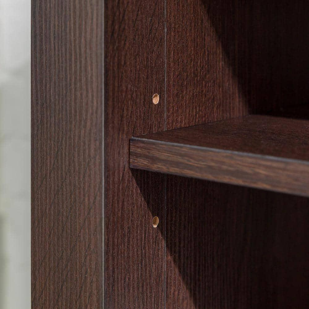 Walker Edison Open Storage TV Stand for TVs up to 65", Espresso