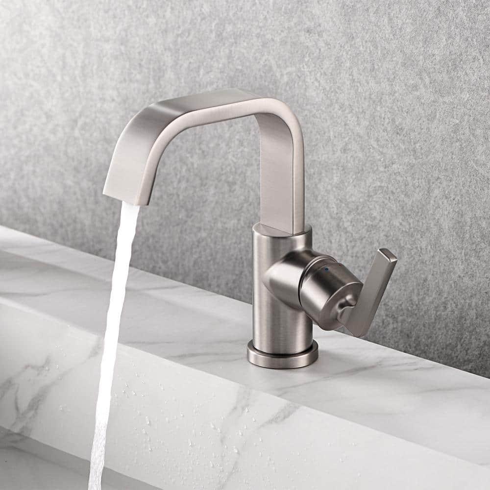 Single Hole Bathroom Faucet with Drain Assembly