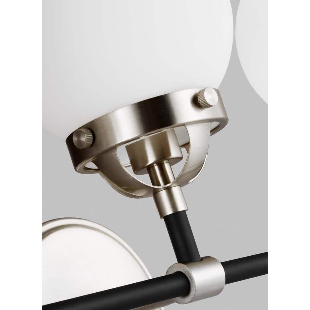 Generation Lighting Cafe 21.75-in 3 -Light Brushed Nickel Modern/contemporary Vanity light