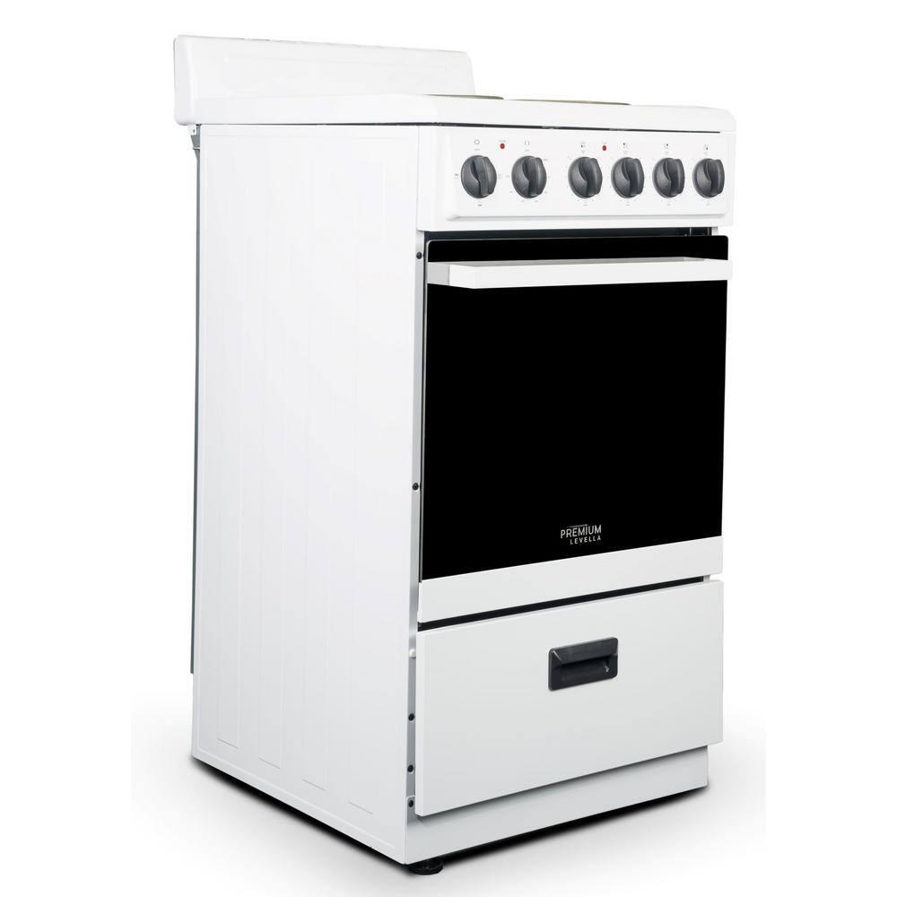 Premium Levella 20" 2.2 Cubic Feet Smart Electric Free Standing Range with 4 Burners