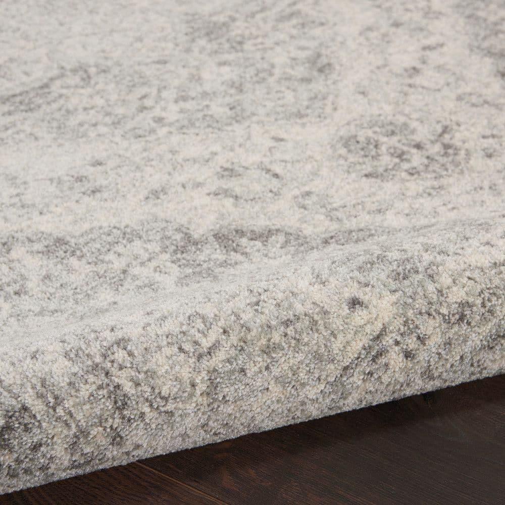 Nourison Tranquil Vintage Persian Center Medallion Area Rug Ivory Grey 2' x 4'