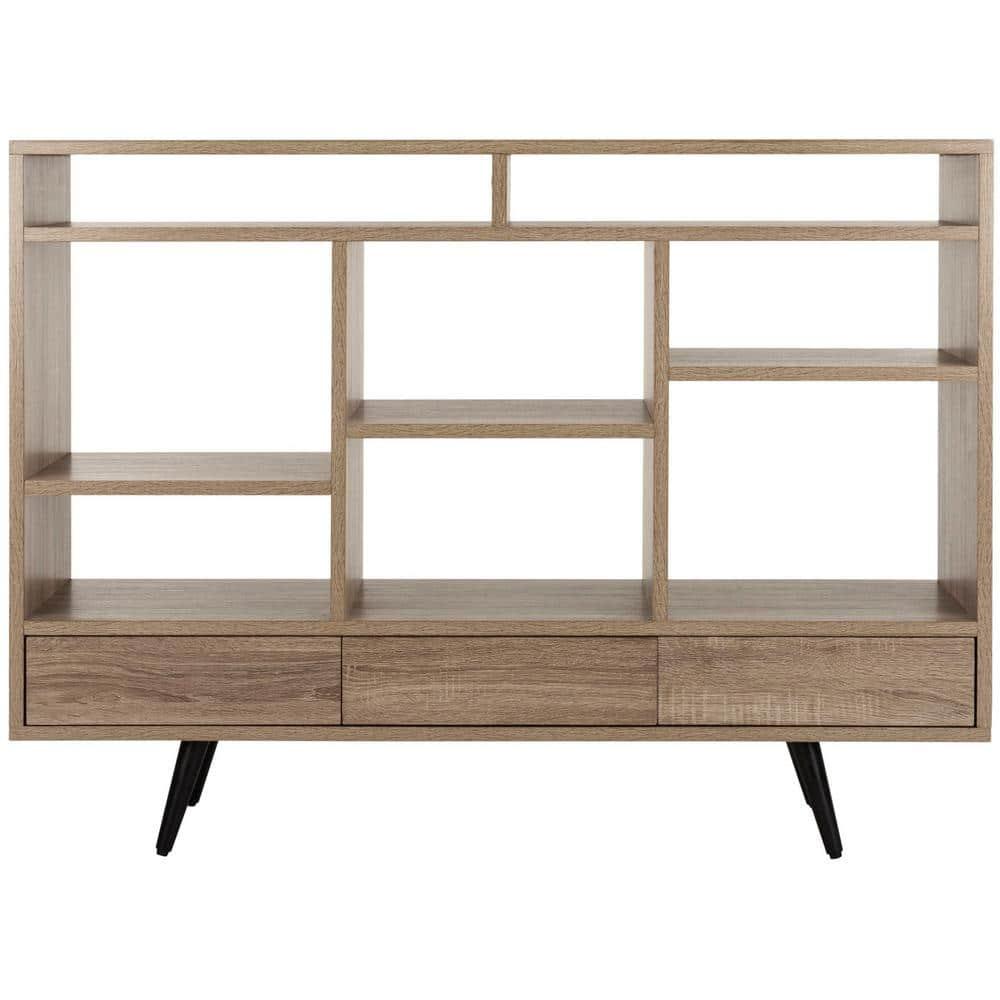 Marina Etagere - FOX4279 - Light Brown/Black - Safavieh Couture