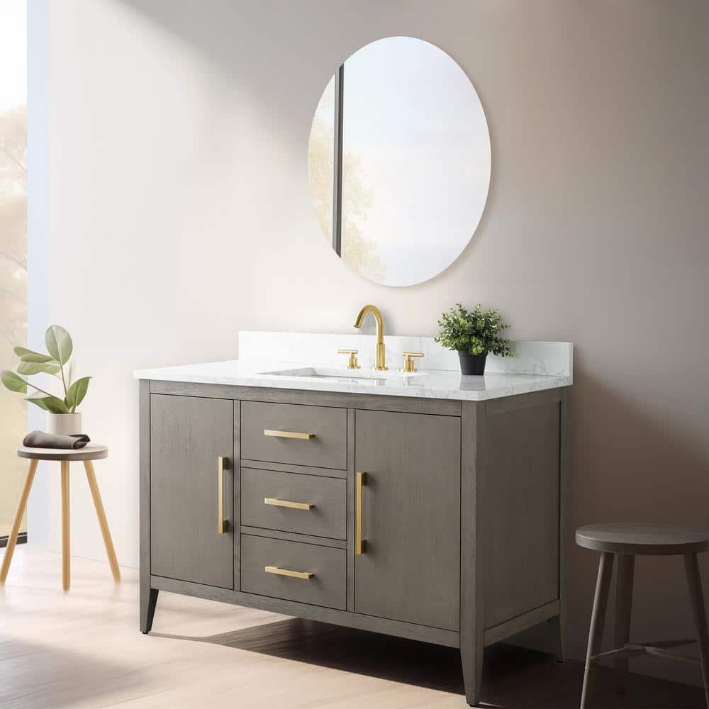 48'' Single Bathroom Vanity with Engineered Marble Top