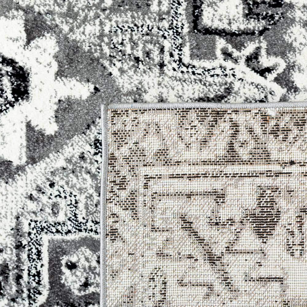 Vintage Hamadan VTH211 Power Loomed Area Rug - Grey/Ivory - 8'x10' - Safavieh.