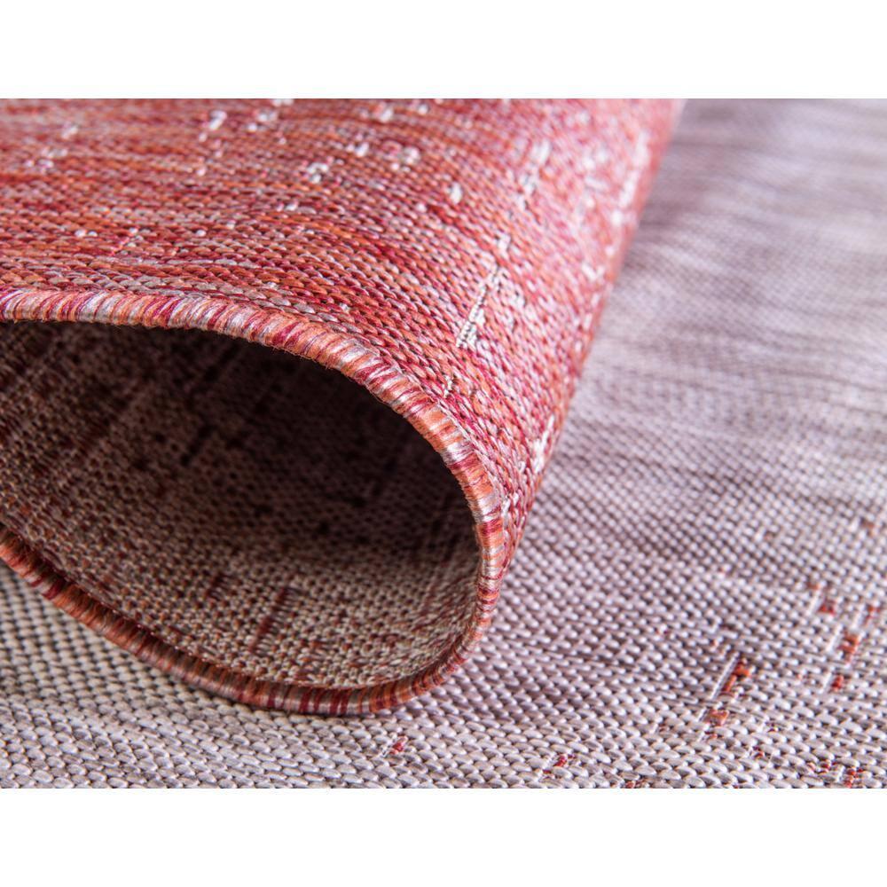 Unique Loom 7' 1 x 10' 0 Rectangle Indoor/Outdoor Modern Rust Red Area Rug