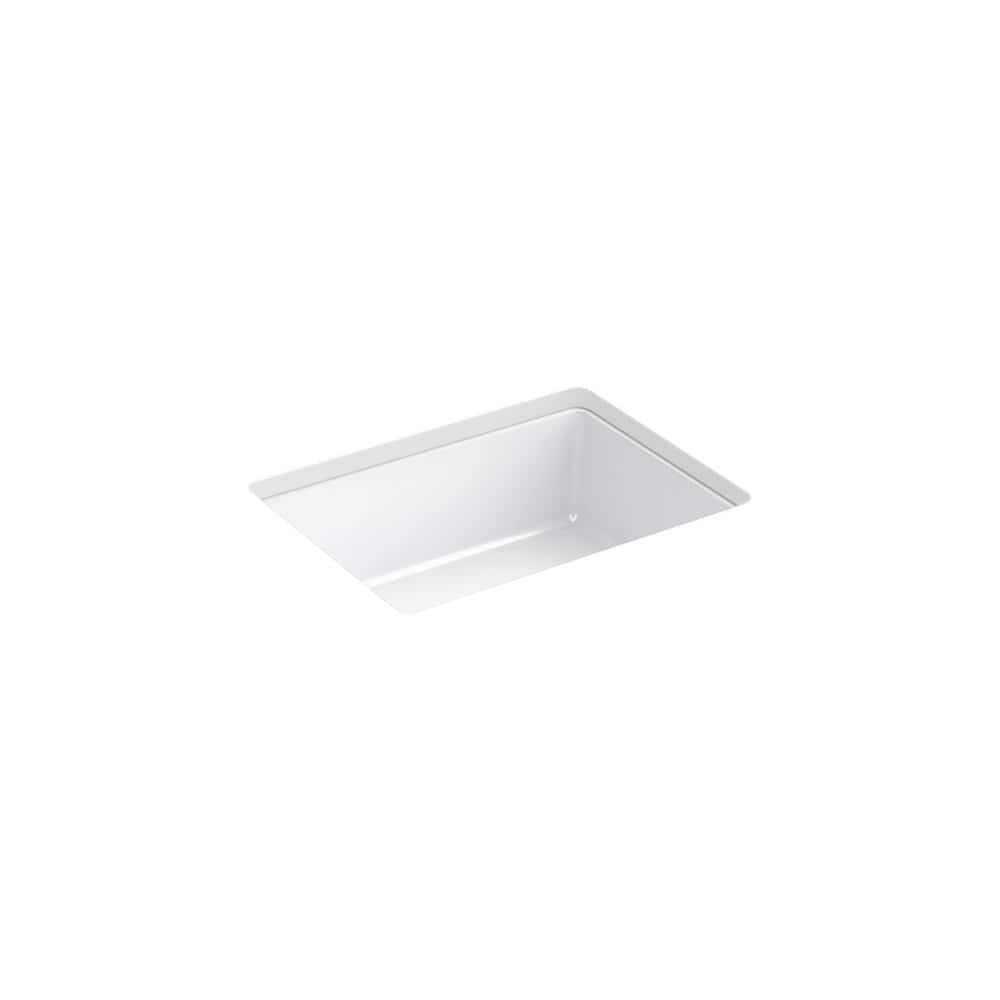 Verticyl 17" Rectangular Under-Mount Bathroom Sink with Overflow Drain