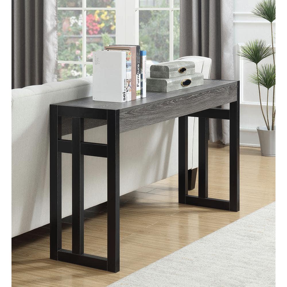 Convenience Concepts Monterey Console Table, Weathered Gray/Black
