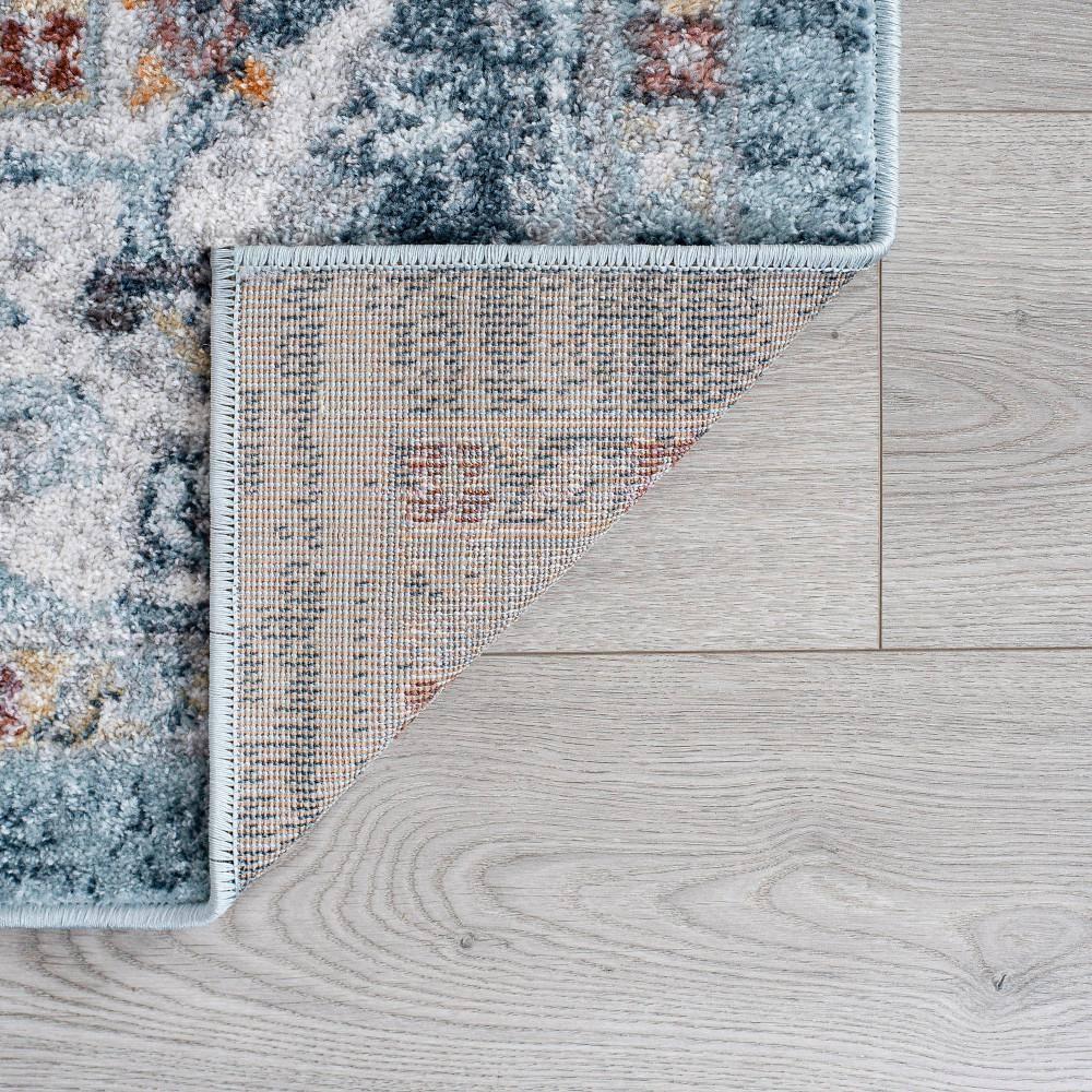 Tayse Wakefield 5 x 8 (ft) Loomed Polypropylene Gray Blue Rectangular Indoor Area rug