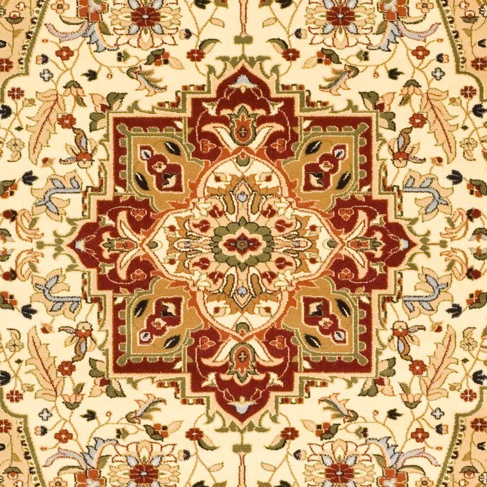 SAFAVIEH Lyndhurst Miranda Traditional Bordered Area Rug, Ivory/Red, 10' x 14'