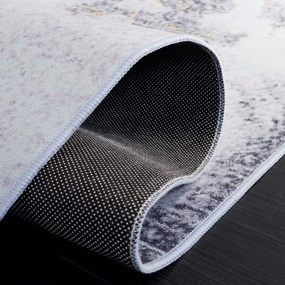 Tacoma TAC803 Power Loomed Machine Washable Area Rug - Grey/Gold - 5'x8' - Safavieh.
