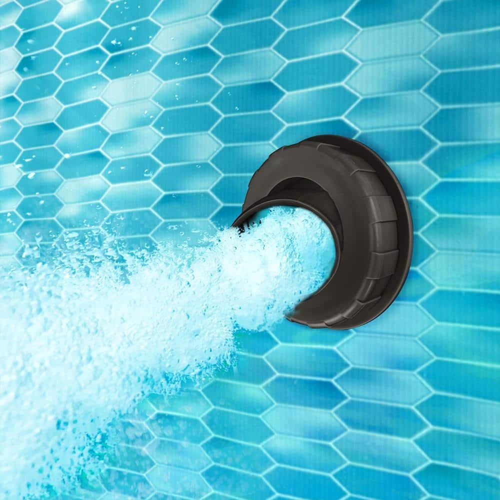 Funsicle 14ft x 42in Round Oasis Designer Above Ground Pool, Oak Herringbone with SkimmerPlus Filter Pump, Age 6 & up