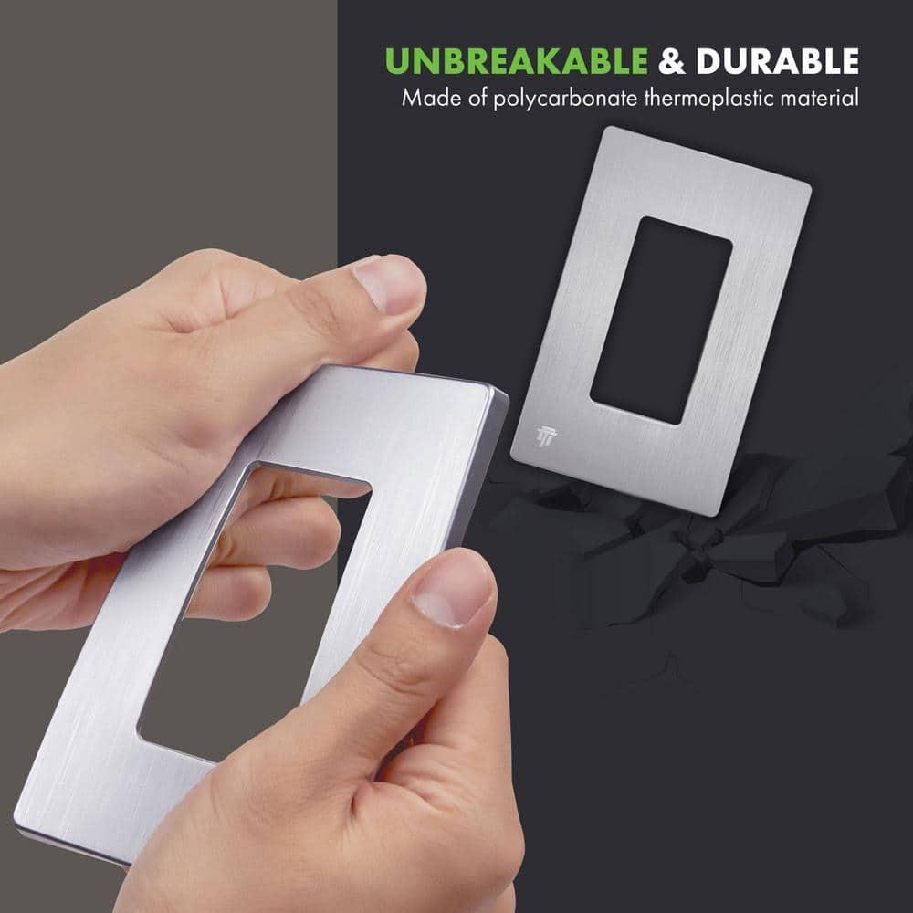 Enerlites No Subject 1 - Gang Rocker Standard Wall Plate