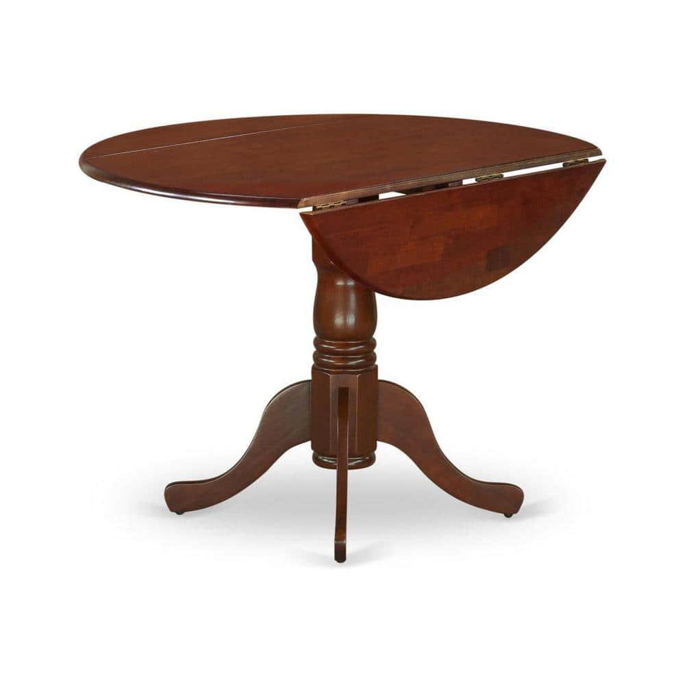 East West Furniture Dublin 3-piece Wood Dining Set in Mahogany/Coffee