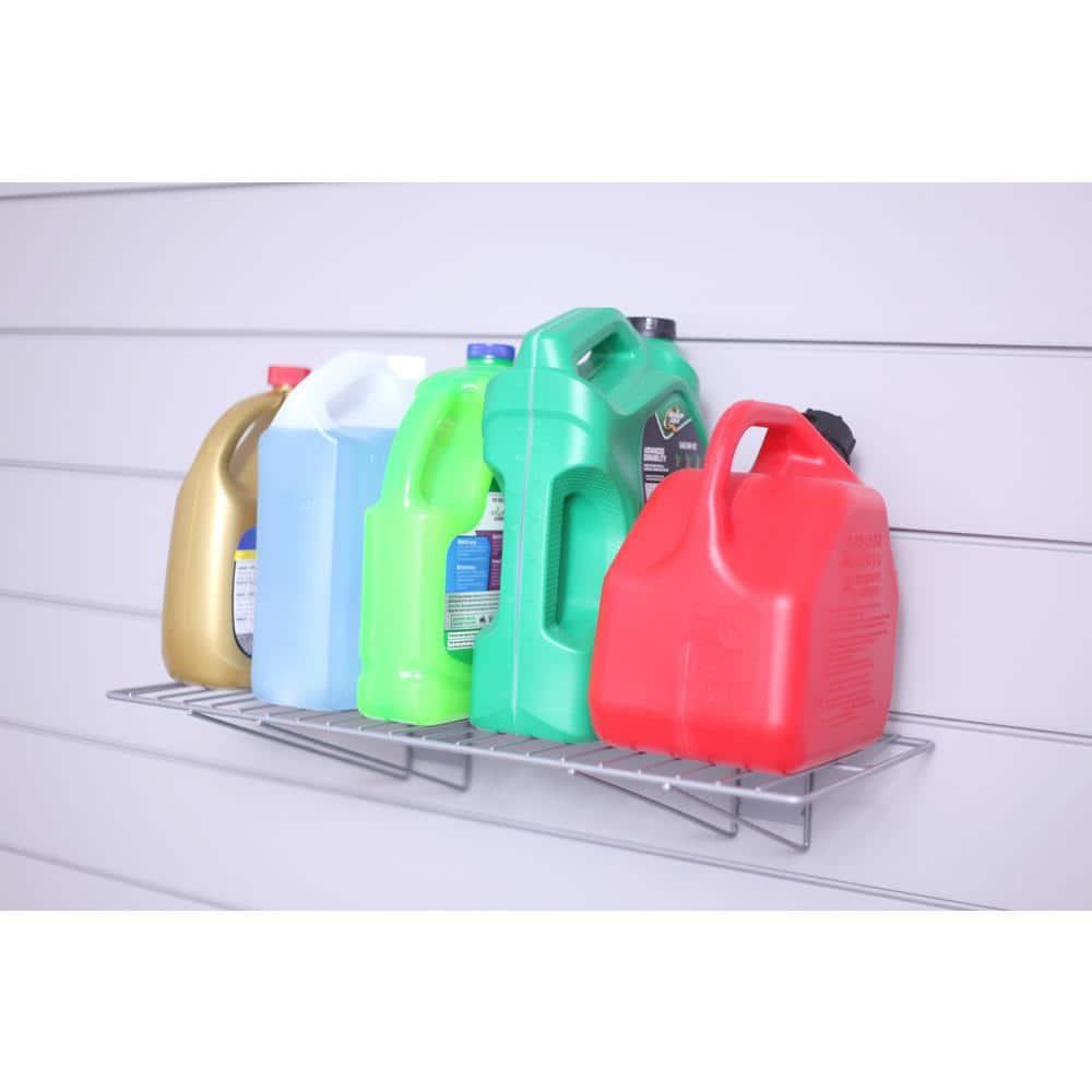 CrownWall Slat Wall Shelves 24-Inch by 12-Inch Steel Wire Bracket Shelf for Storage and Organization, Slatwall Accessories Panels (2-Pack)