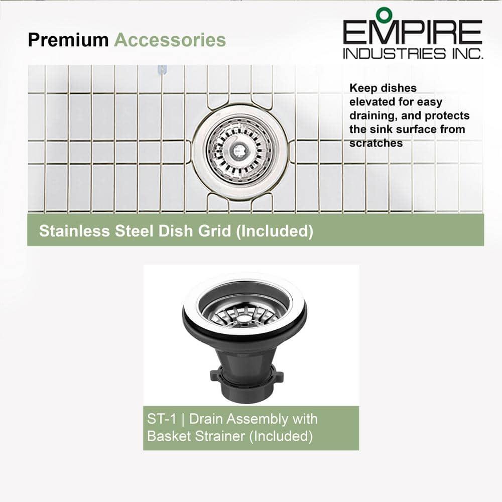 Floretta 24" L x 18" W Farmhouse Kitchen Sink With Grid and Strainer