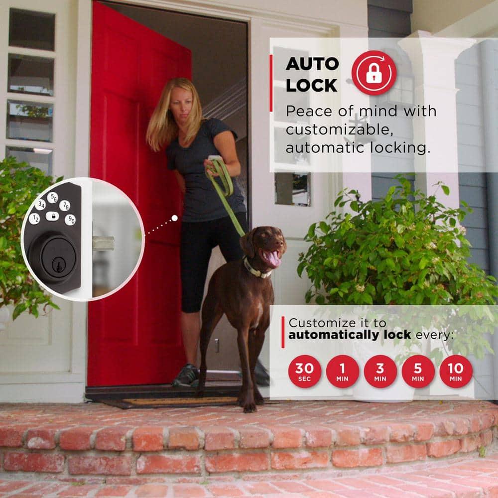Powerbolt 240 5-Button Keypad Venetian Bronze Traditional Electronic Deadbolt Door Lock