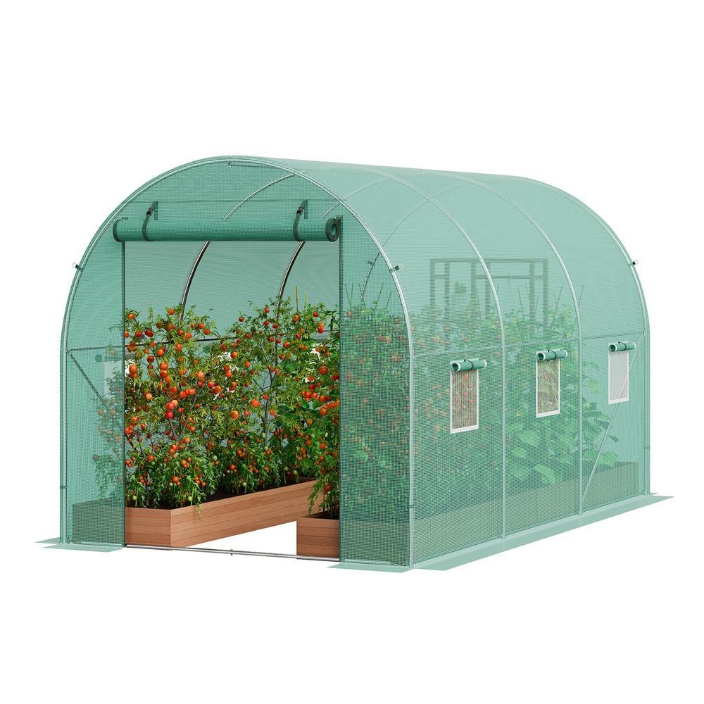 VEVOR Walk-in Tunnel Greenhouse Galvanized Frame PE Cover