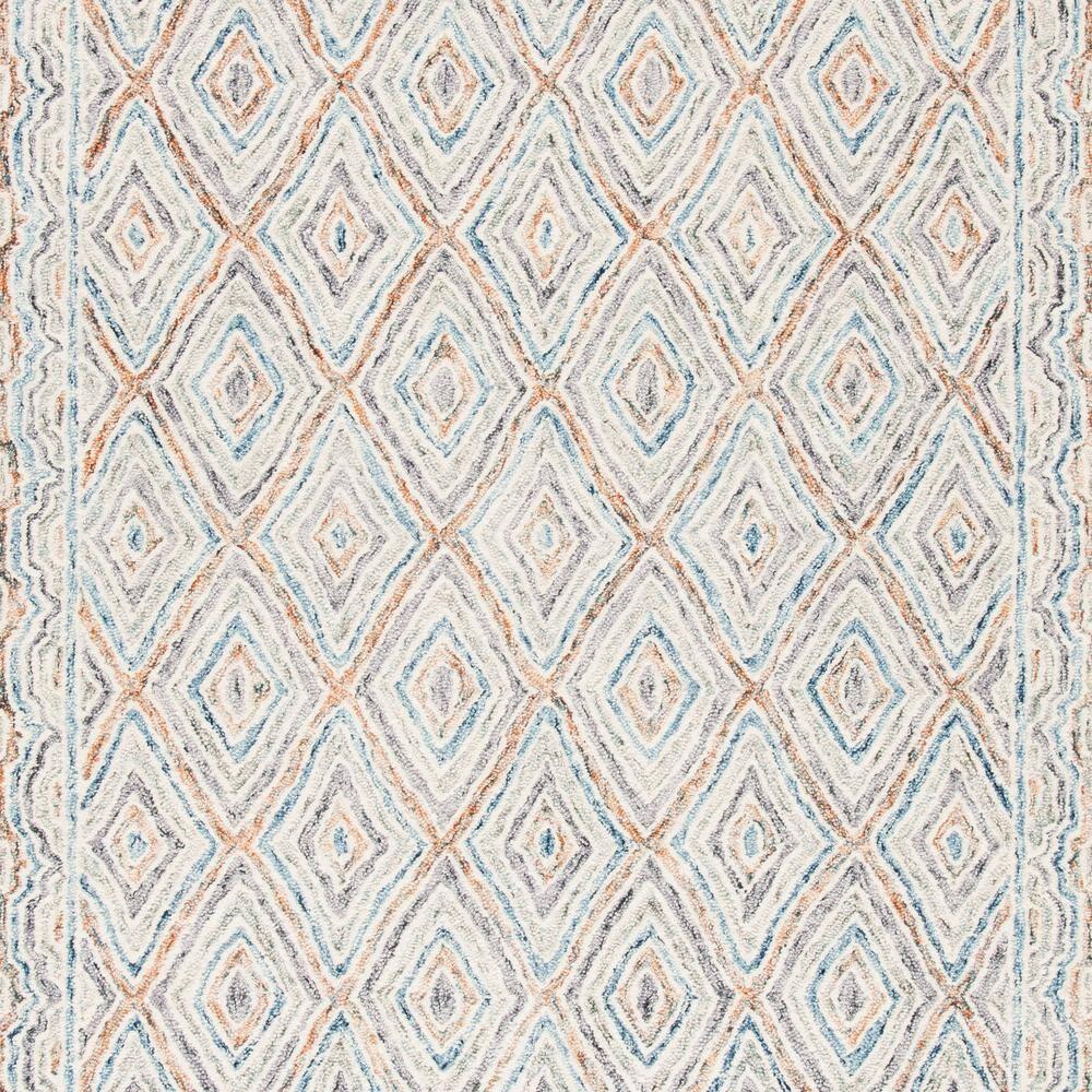Capri CPR217 Hand Tufted Area Rug - Blue/Rust - 4'x6' - Safavieh.