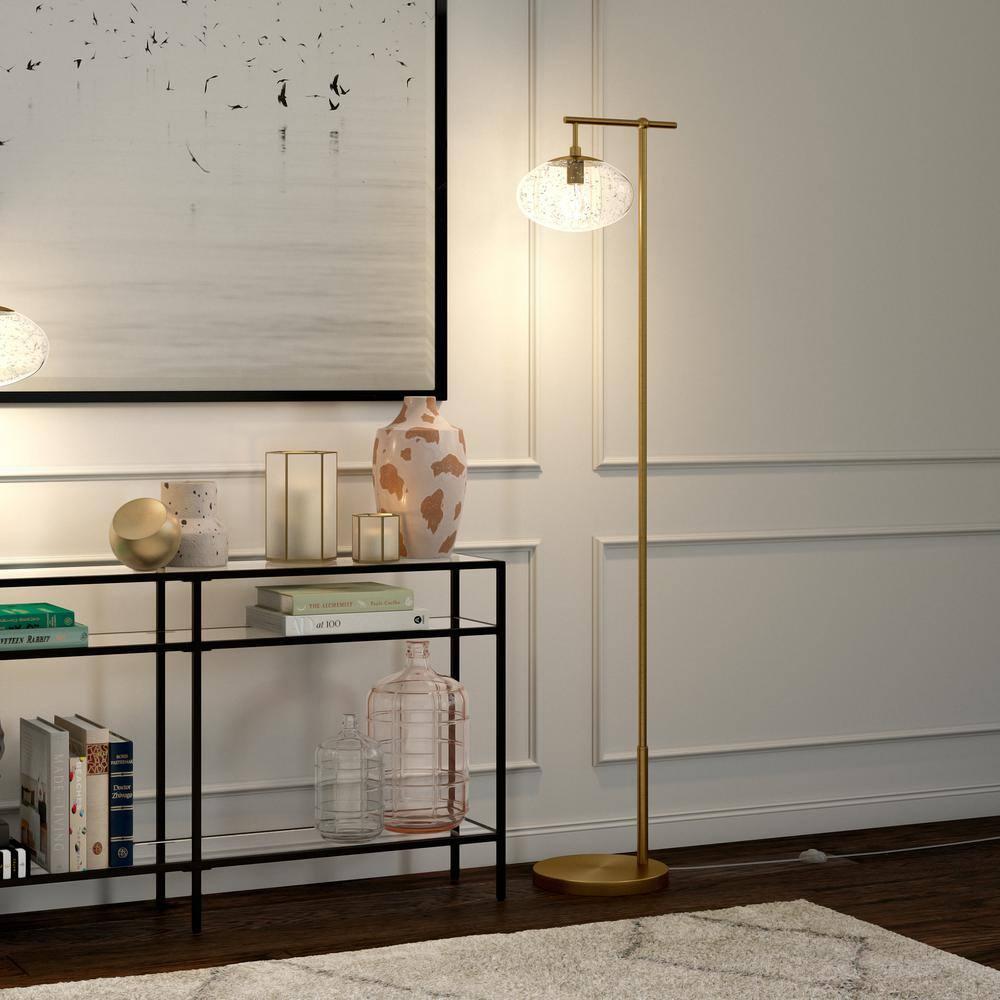 Evelyn&Zoe 68" Gold Floor Lamp