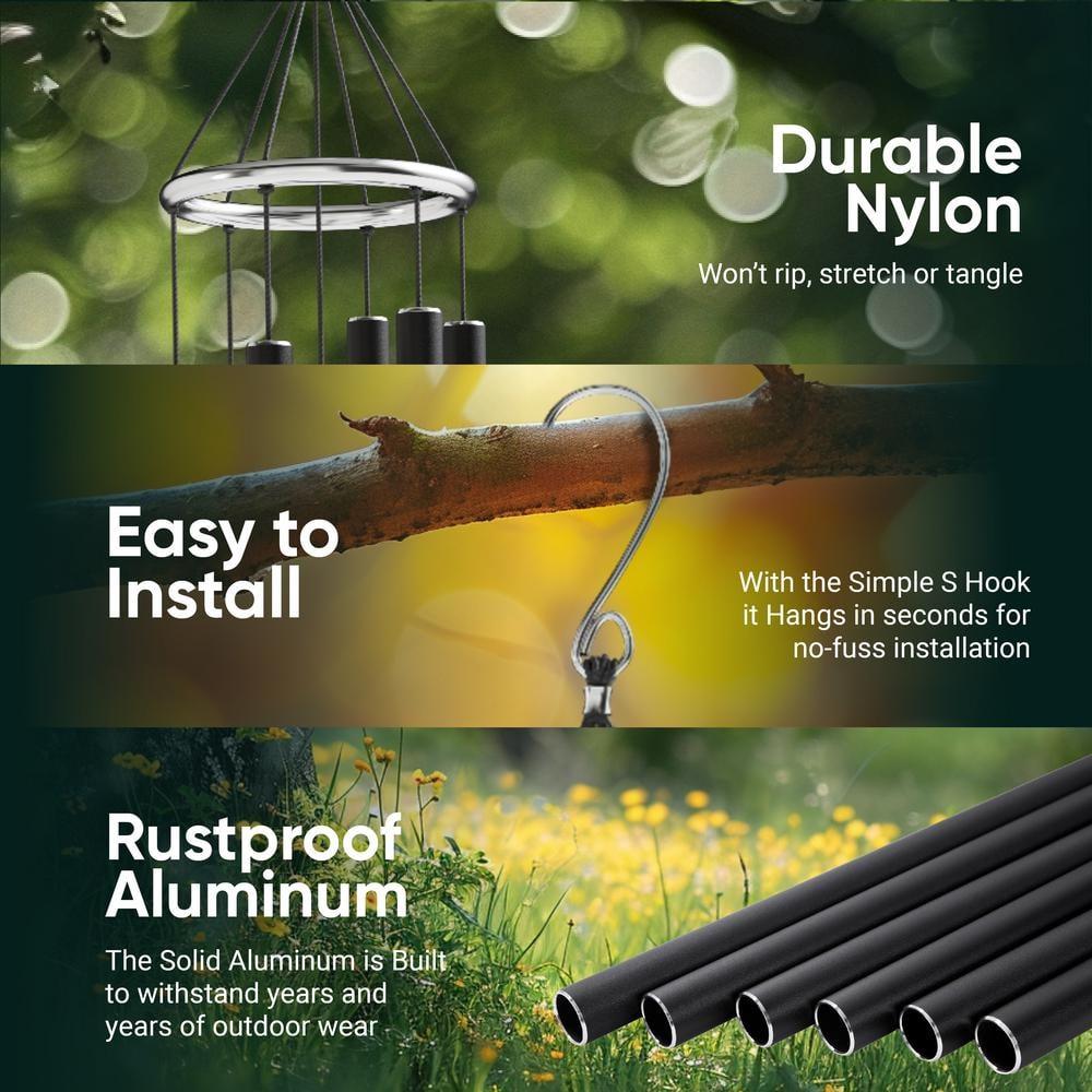 Nature's Melody Tuned 6-Tube Outdoor Wind Chimes