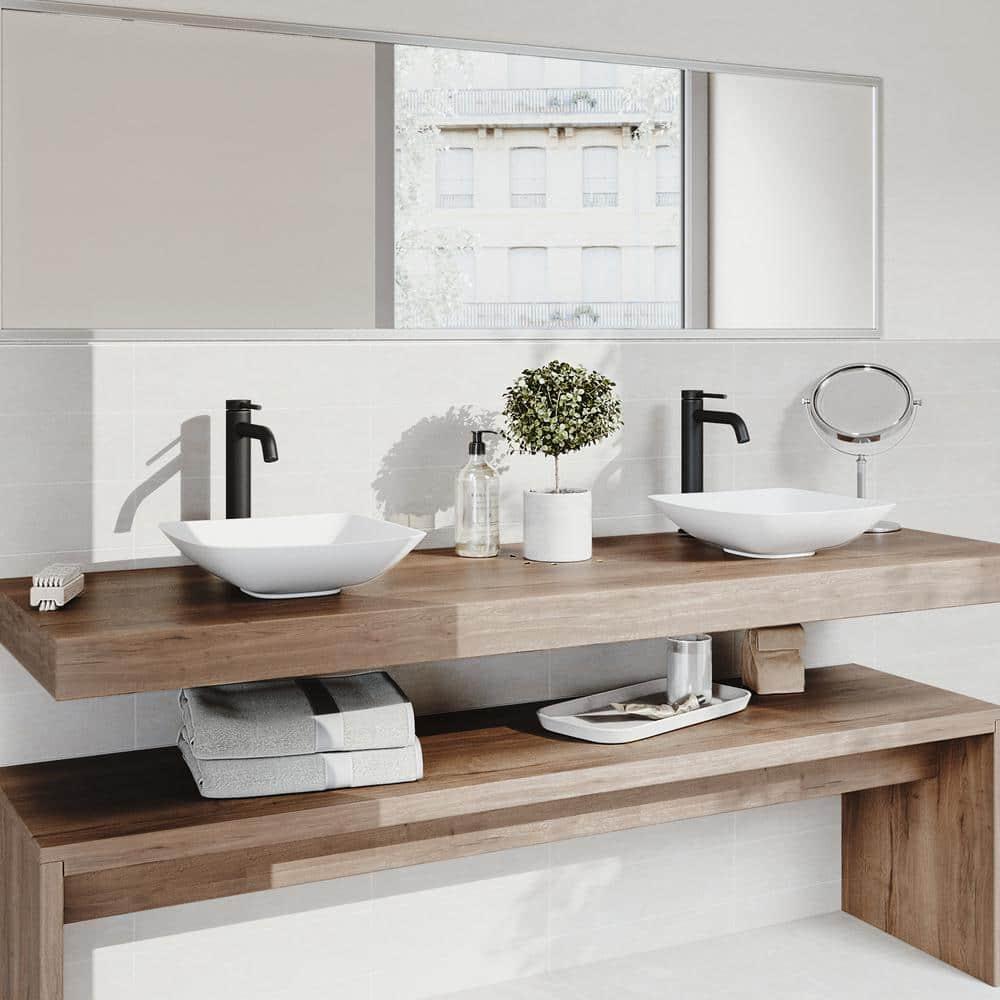 Lexington Single Handle Single-Hole Bathroom Vessel Faucet with Carbon Fiber