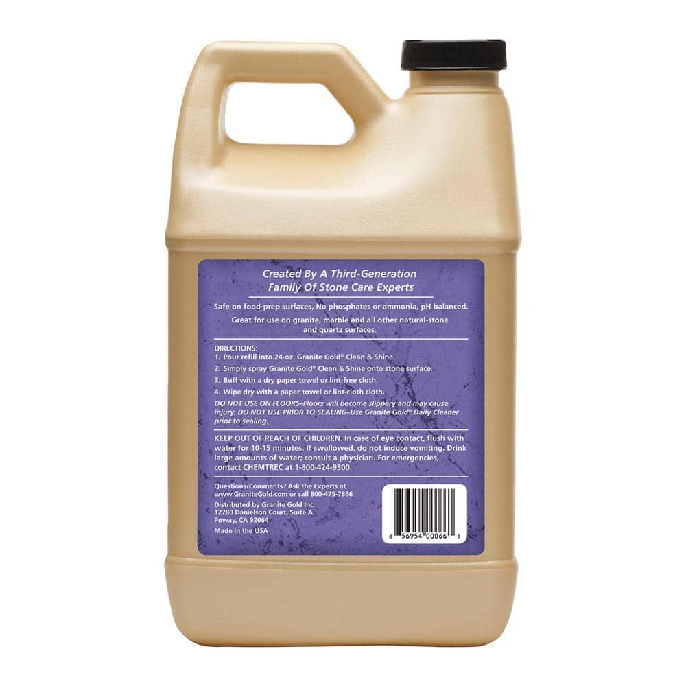 Clean & Shine, Cleaner & Polish for Stone & Quartz, Refill Bottle, 64 fl oz
