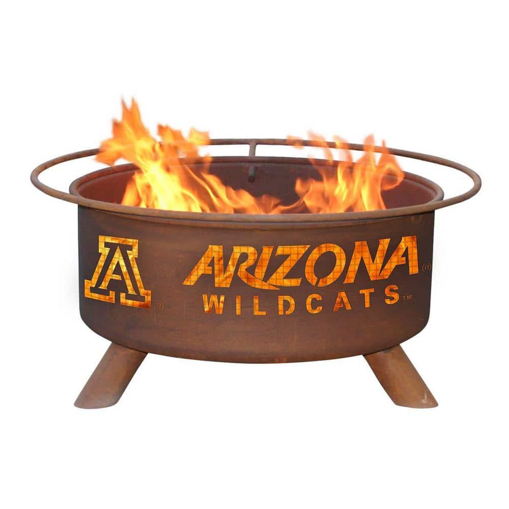 Arizona Round Steel Wood-Burning Fire Pit with Safety Ring