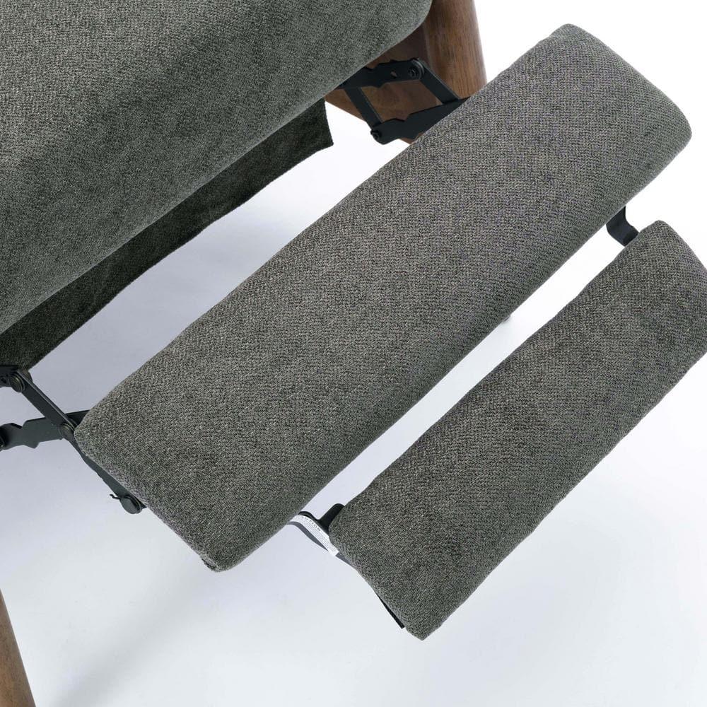 Comfort Pointe Soren Press-Back Recliner Charcoal: Upholstered Polyester, Wood Frame, Foam Fill, Spot Clean